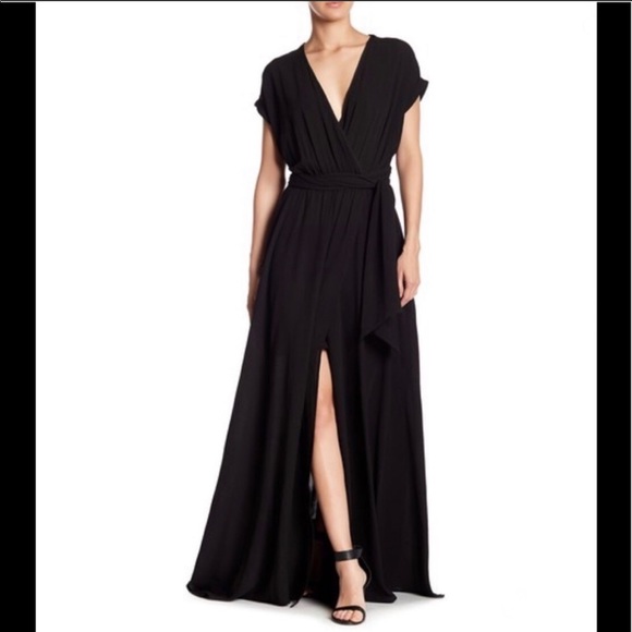 Meghan LA NAVY Jasmine Wrap Maxi Dress Small - Picture 5 of 8